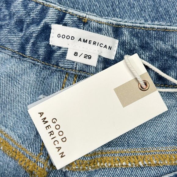 Good American Good 90’s Duster Straight Leg Jeans GNDU999T BLUE950 - Size 8/29 - Picture 7 of 8